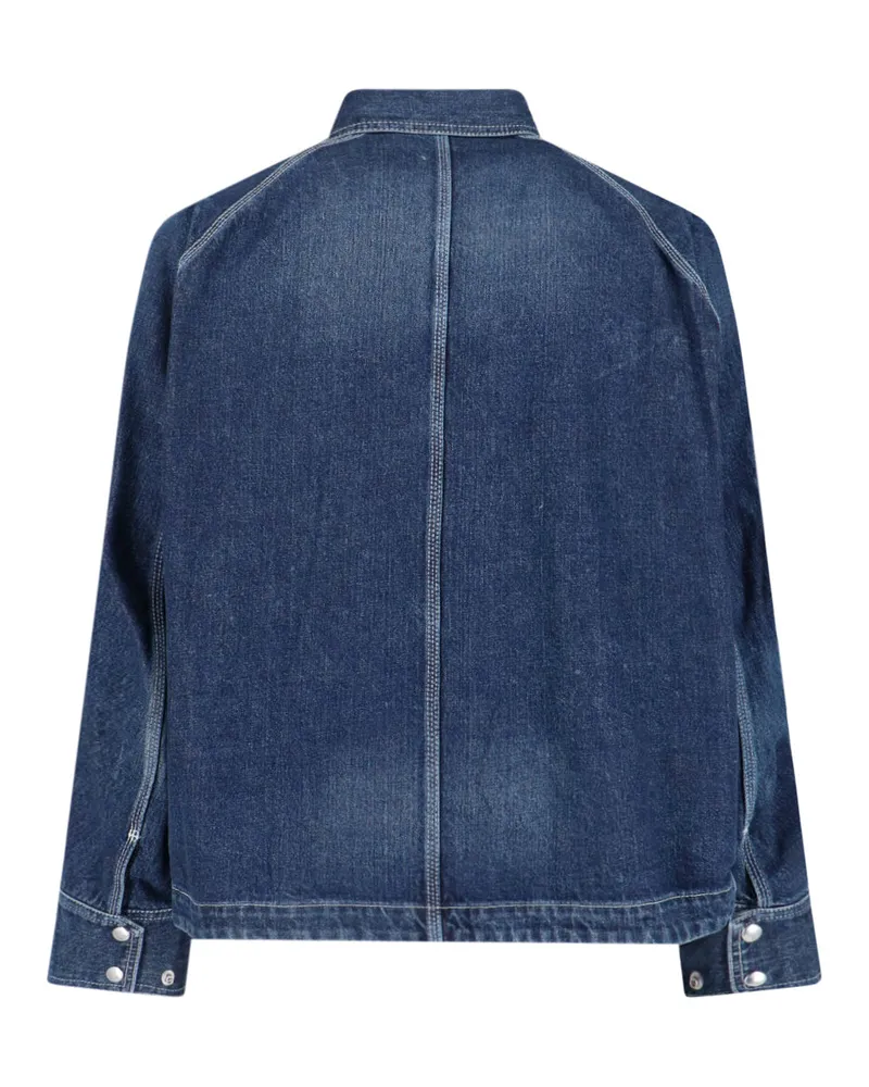 Sacai Men's Jackets Blue Cotton Blue