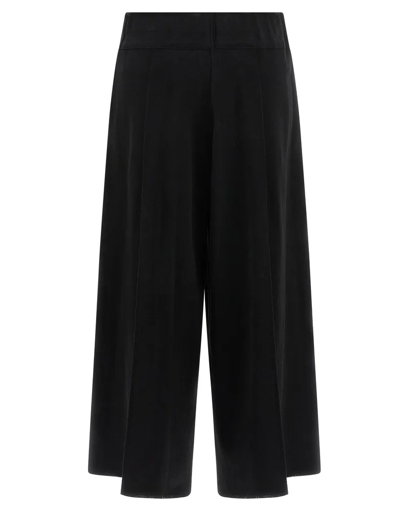 Issey Miyake Women's Black Cotton Casual Pants Black