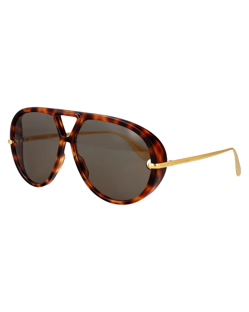 Bottega Veneta Unisex Sunglasses Bv1274s Gold Acetate Gold