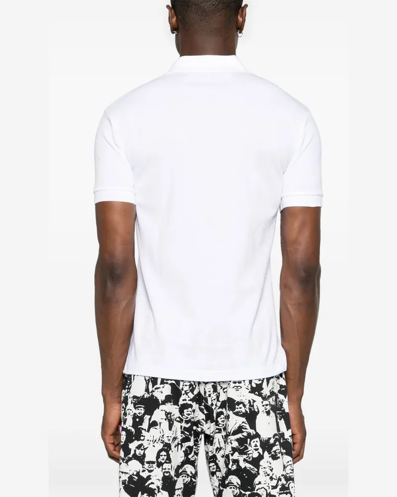 Comme des Garçons Heart-Patch Cotton Piqué Polo — White White