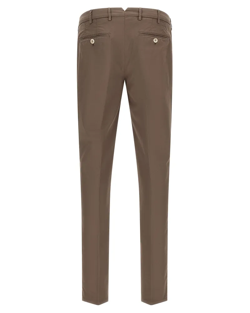 Brunello Cucinelli American Pima Cotton Trousers — Taupe Taupe