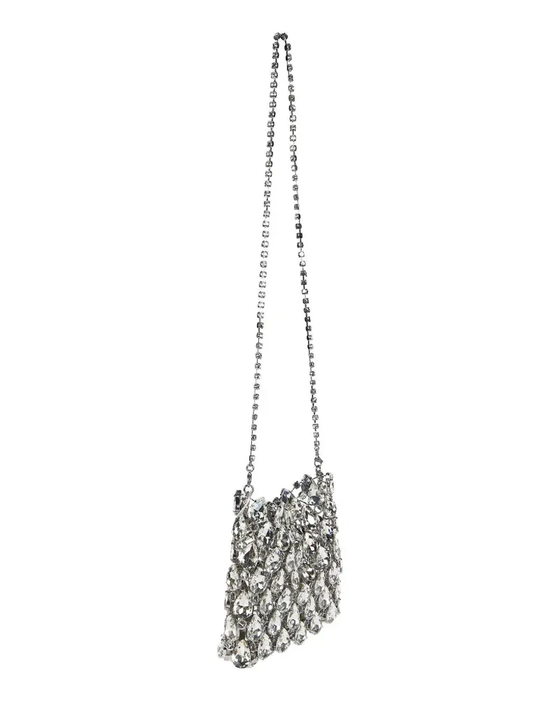 Self-Portrait Women's Crystal-Embellishment Cross-Body Bag Ss26 W Silver
