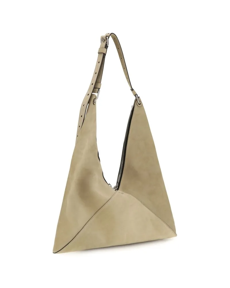 Moschino Suede Hobo Bag — Beige Beige