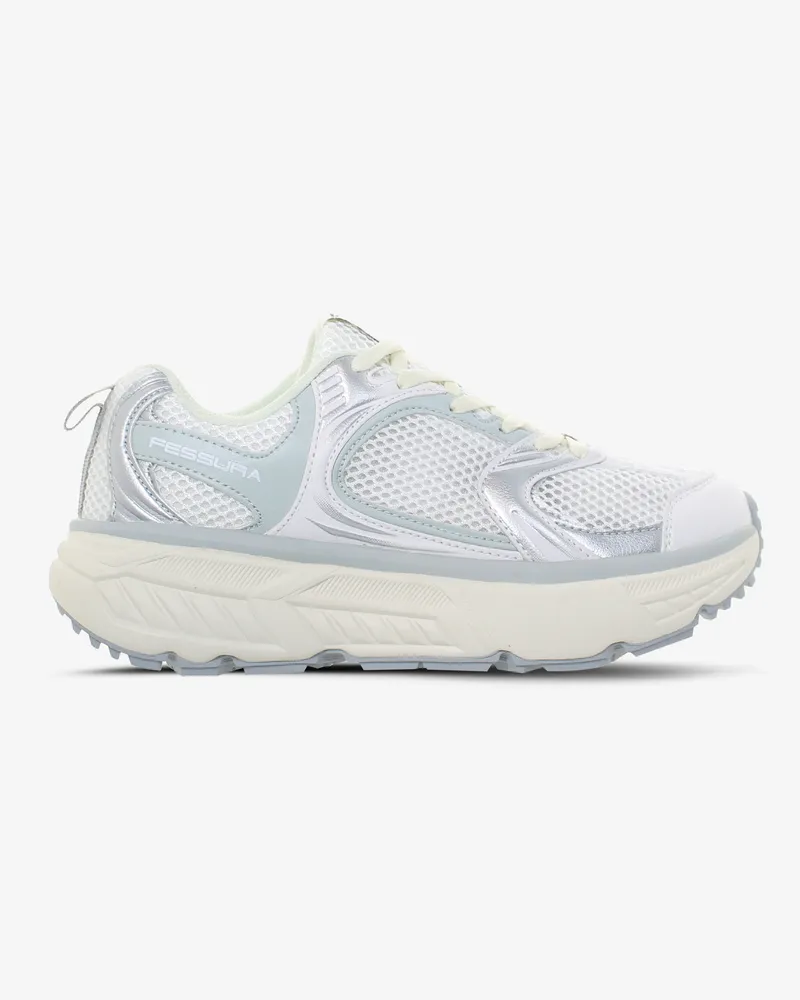 Fessura Women's Dvl 01 White-Grey Trail Sneaker White