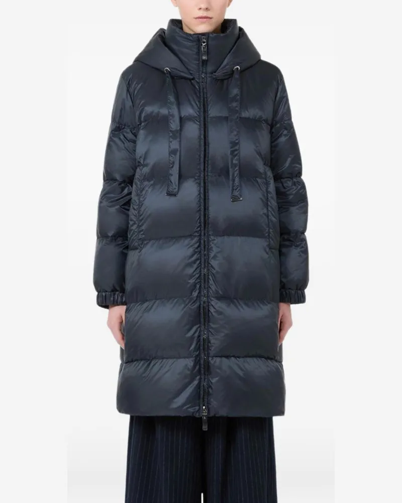 Max Mara Women's Down Jacket Mtcmarte Blue Polyester Puffer Blue