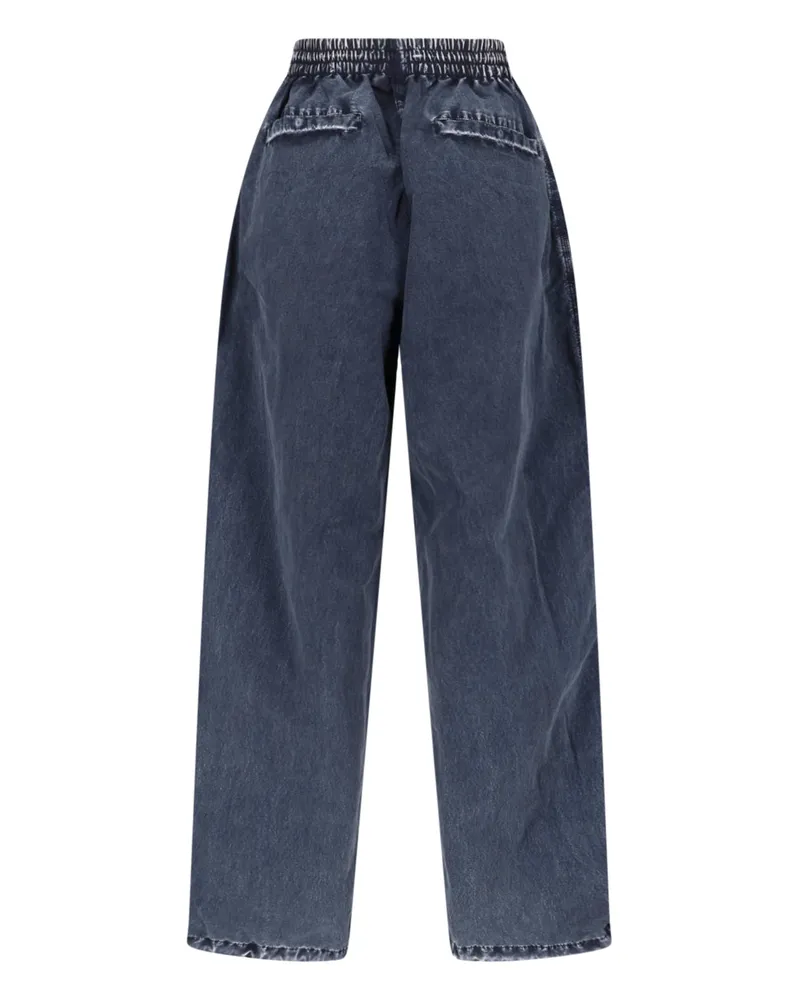 Diesel Women's Trousers Blue Polyamide Blue