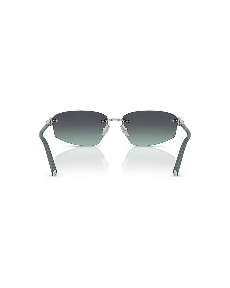 Tiffany & Co. Women's Sunglasses Dark Grey-Silver Metal Gray