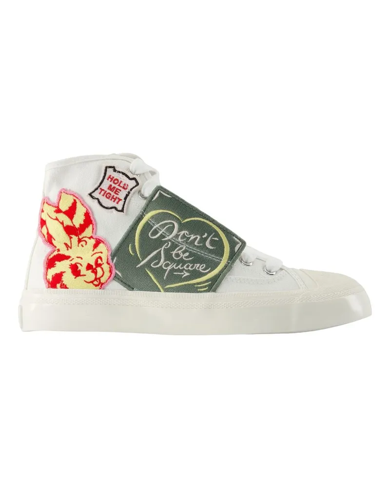 Kenzo Women's Hoshi High-Top Sneaker White Cotton White