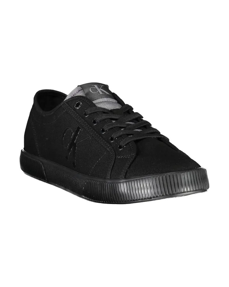 Calvin Klein Cotton with Recycled Materials Sneaker — Black Black