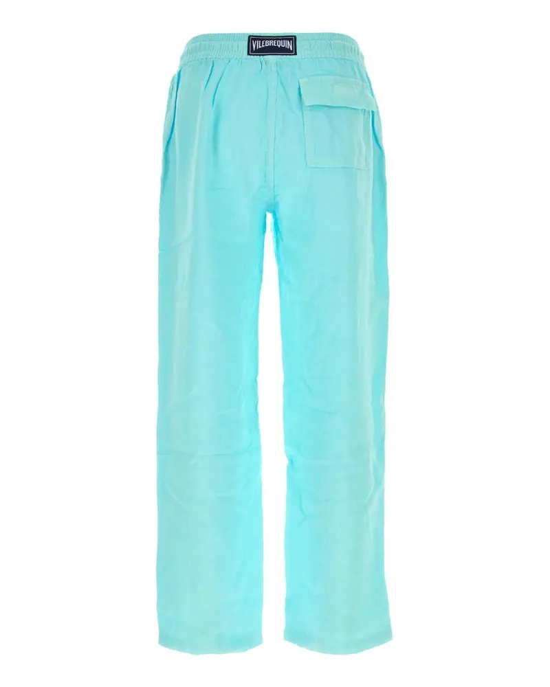 Vilebrequin Linen Trousers — Aquamarine Aquamarine