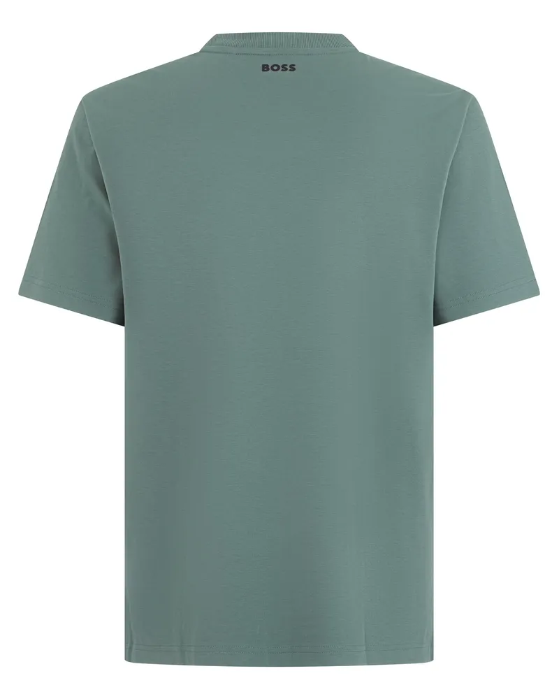 HUGO BOSS Logo-Embroidered Cotton T-Shirt — Green Green