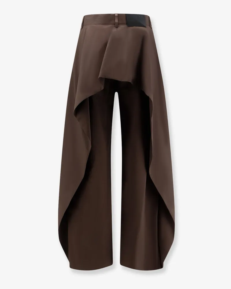 Loewe Women's Trousers Cotton-Silk Brown Cotton/silk Brown