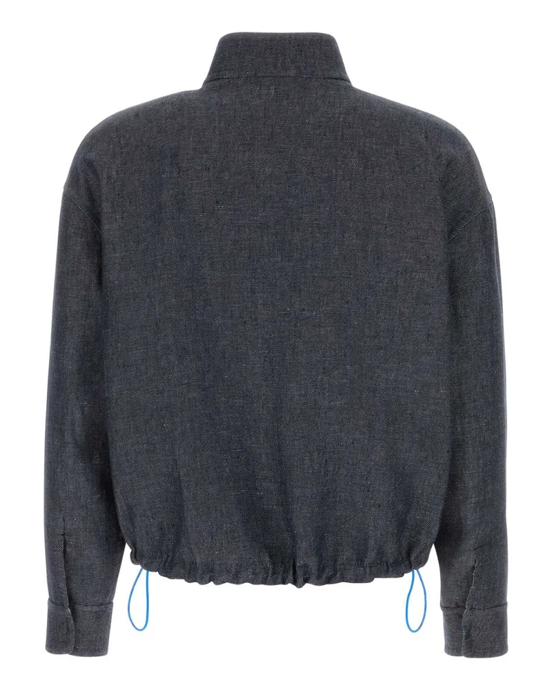 Fendi Dark Blu Giubbini Jacket Gray