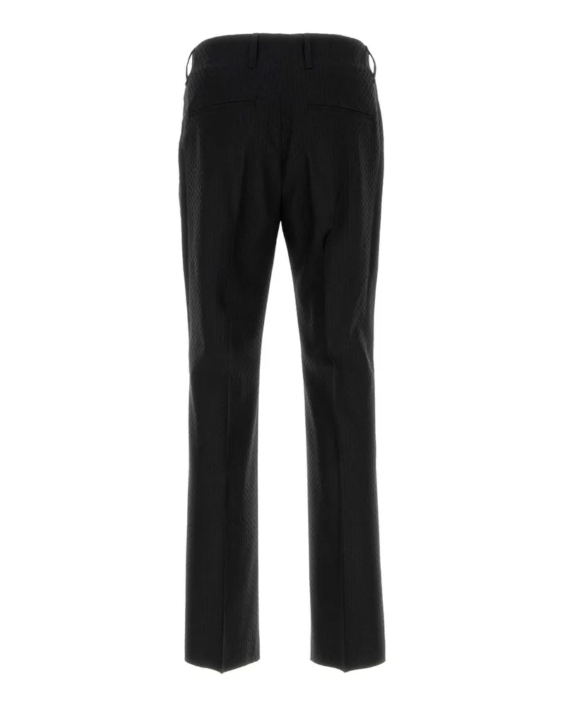 Fendi Men's Black Wool Blend Pant Nero Exterior: Cotton Pantaloni Black
