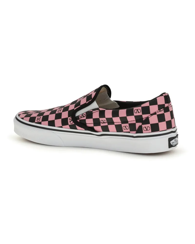 Valentino Garavani Checkerboard V Logo Slip-On Sneaker — Pink Pink