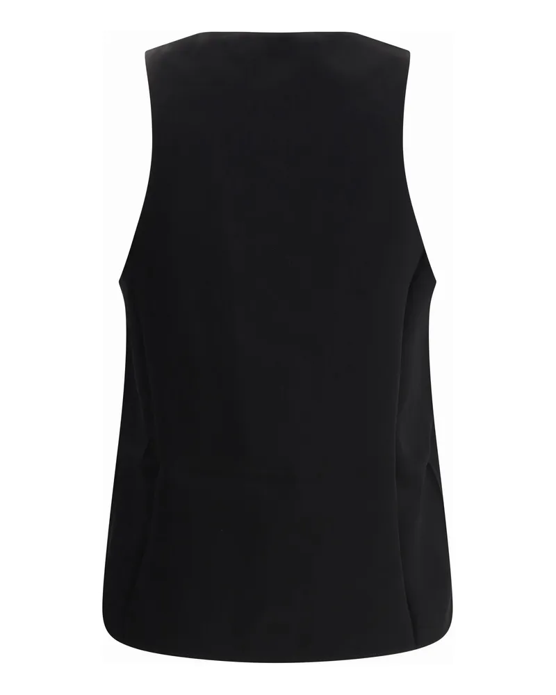 Sa Su Phi Women's Sleeveless Top Black Silk Tops Black