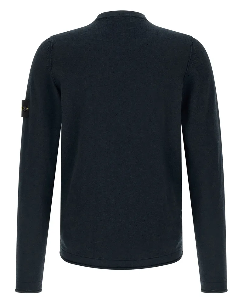 Stone Island Shaved Cotton-Nylon Knit Sweater — Black Black
