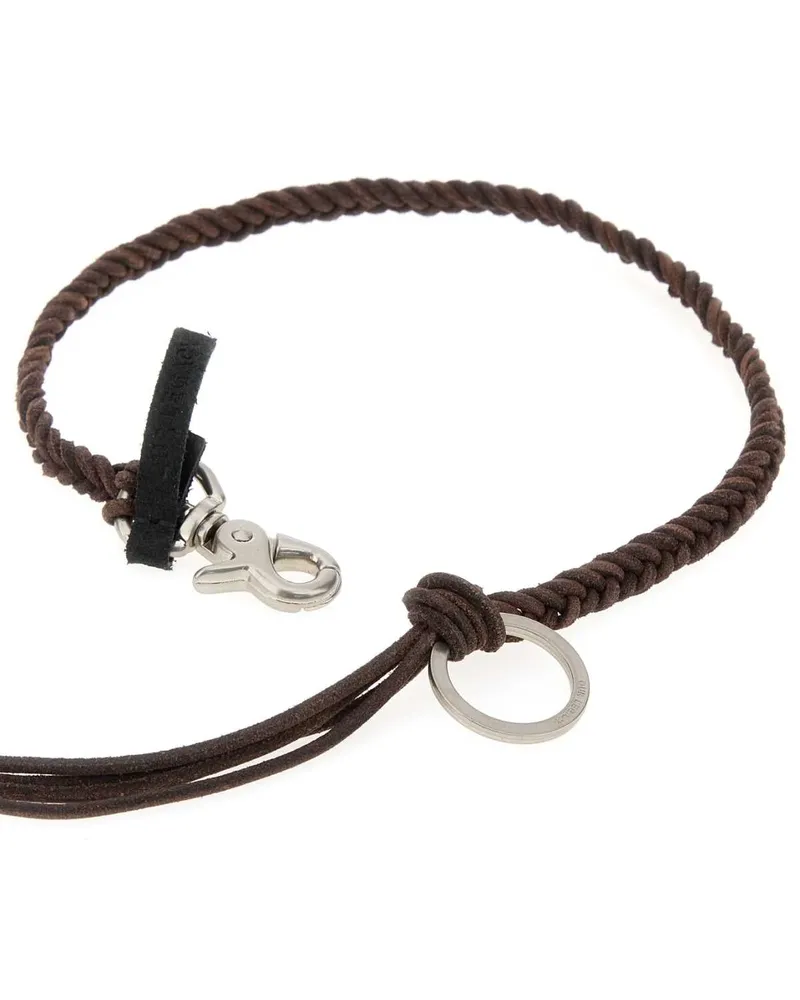 Our Legacy Men's Chocolate Leather Ladon Necklace Brown Collane Necklaces Brown