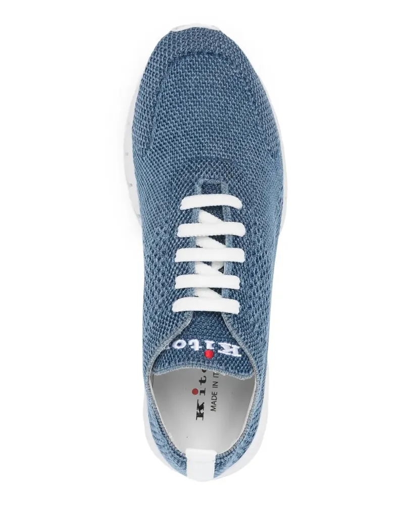 Kiton Men's Fits Sneakers Aw26 M Blue