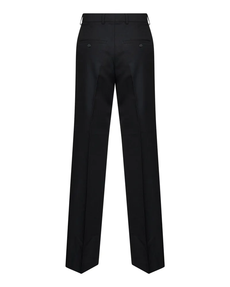 Totême Women's Straight-Leg Suit Trousers Black Wool-Blend Polyester Black