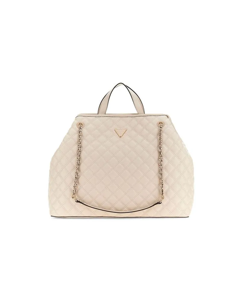 Guess Women's Shopper Bag Bone Polyurethane - Tote-Bags Beige