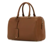 Women's Caramel Leather Handbag Brick Borse A Mano Bag