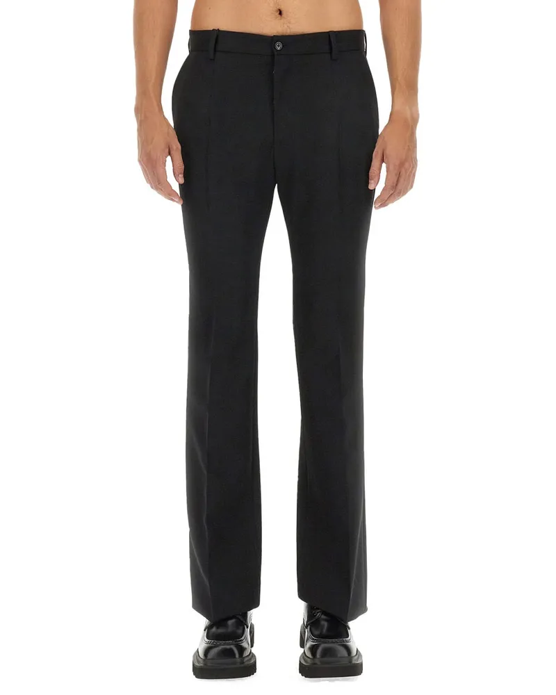 Dolce & Gabbana Virgin Wool Trousers — Black Black