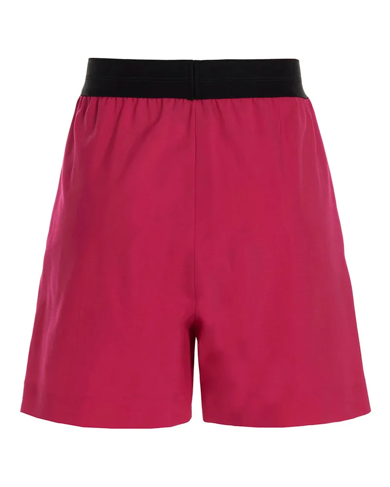 MSGM Wool Bermuda Shorts — Magenta Magenta