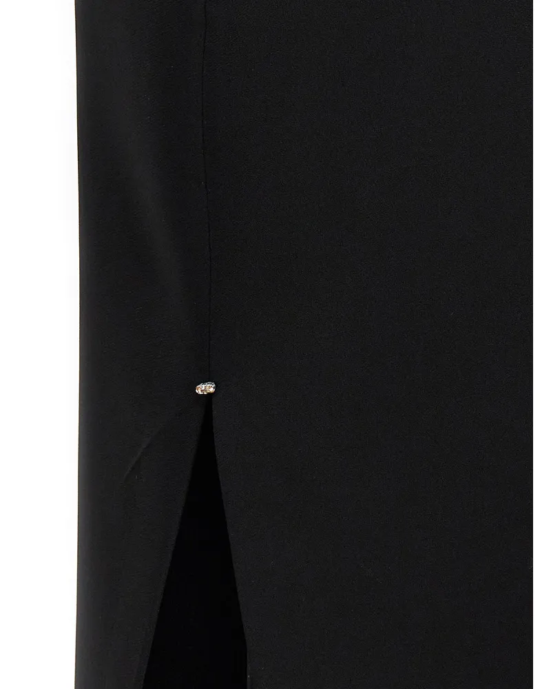 SPORTMAX Women's Black Viscose Long Skirt Black