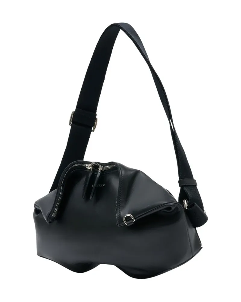Alexander McQueen Men's Manta Messenger Clutch -  Leather Black Calfskin Bags Clutches Black