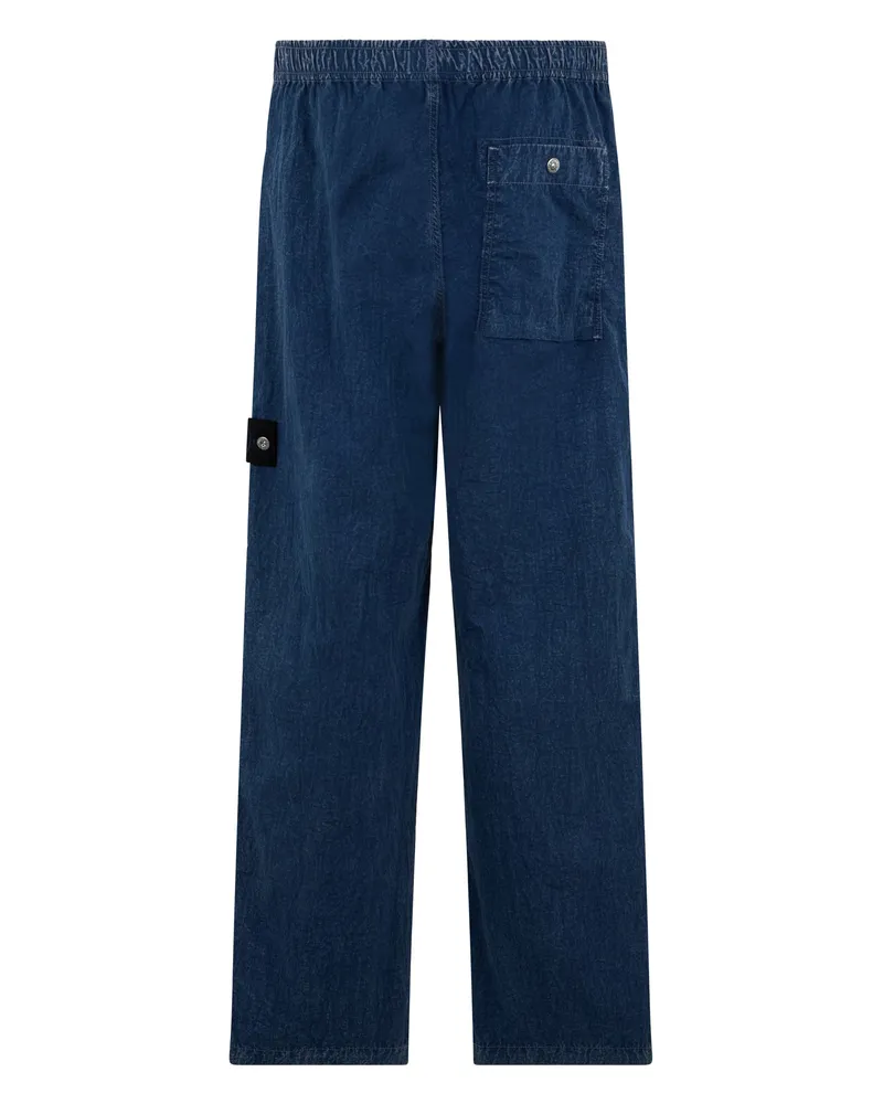 Stone Island Men's Jeans Loose Fit Blue Polyamide Regular & Straight-Leg Blue