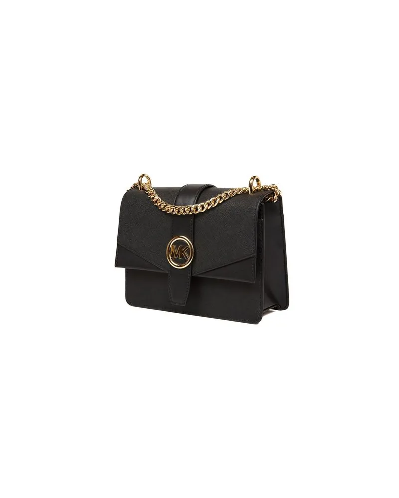 Michael Kors Leather Crossbody Bag — Black Black