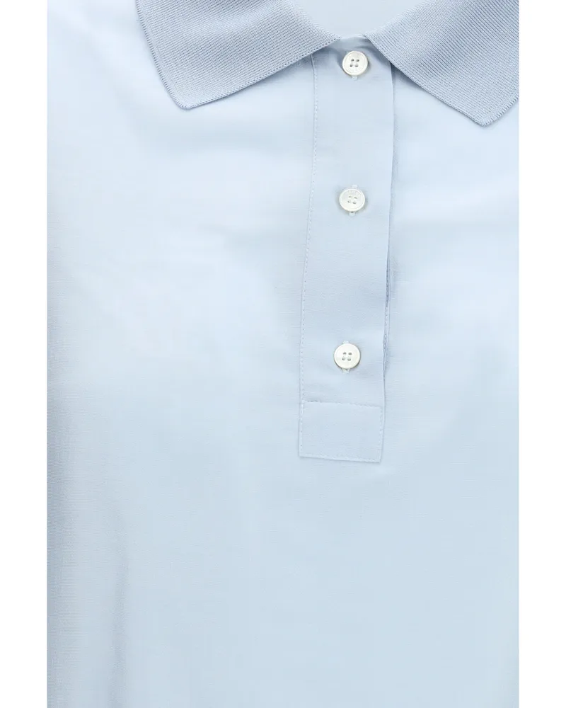 Jacob Cohën Women's Short-Sleeve Blouse Azure Wool (ovis Aries) Shirt Blue
