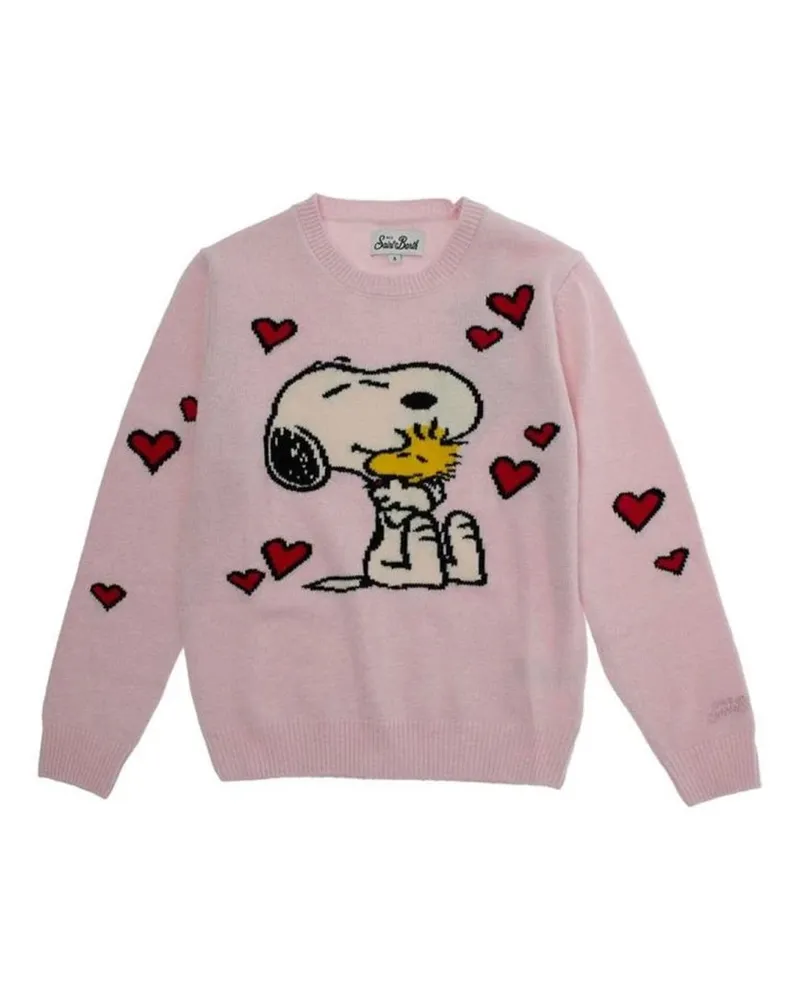 MC2 Saint Barth Snoopy Motif Wool and Cashmere Sweater — Multicolor Multicolor