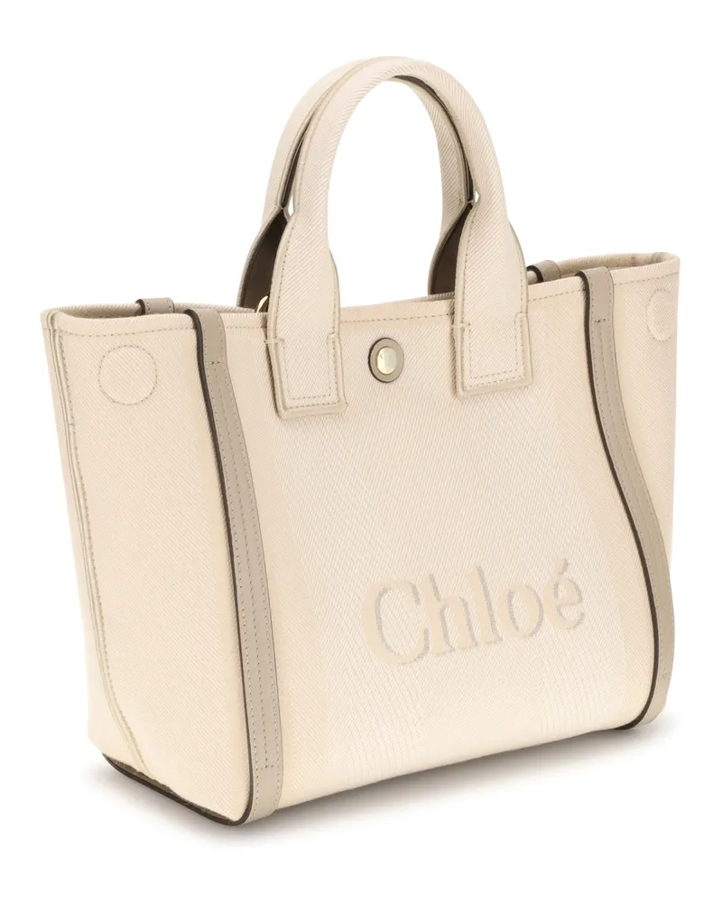 Chloé Women's Carry Tote Bag Blushy Beige Cotton Handbags Hand Beige