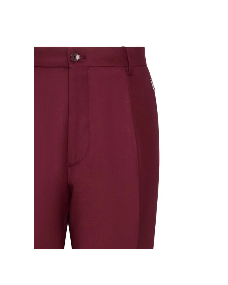 Etro Men's Trousers Burgundy Wool Burgundy