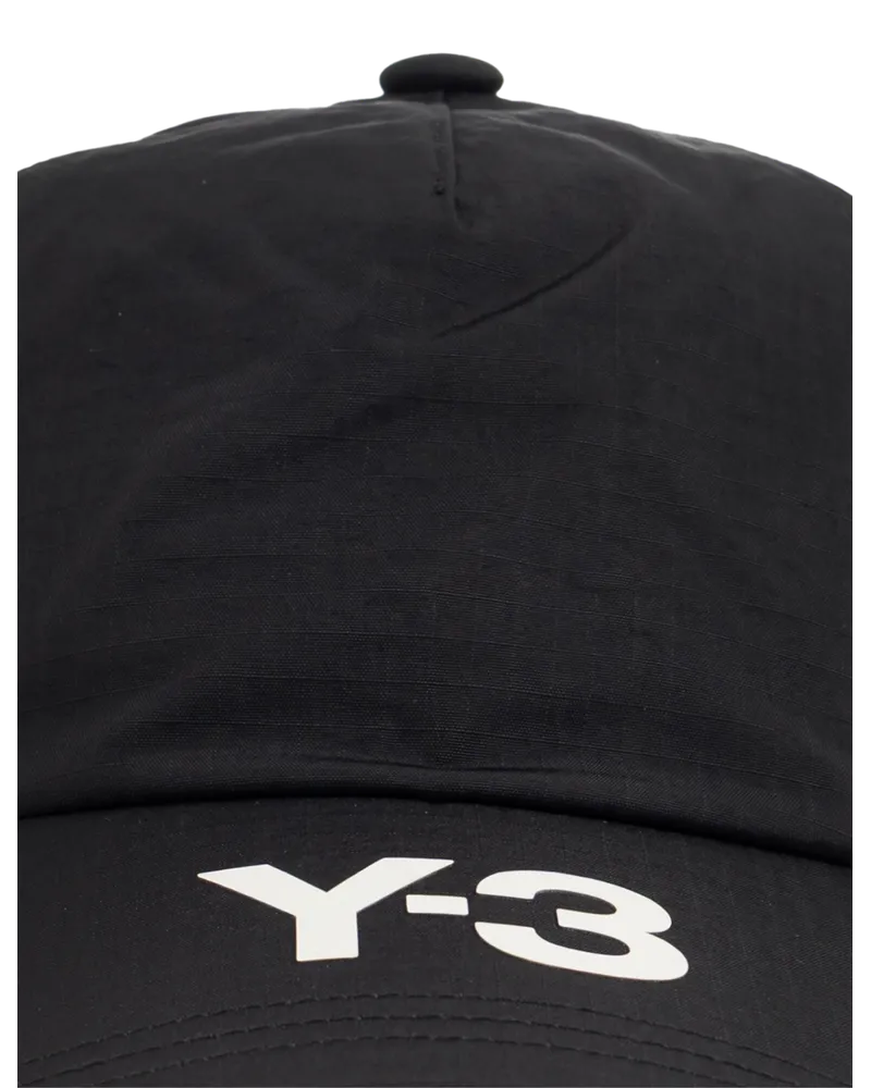 Y-3 KD0211 Logo-Embroidered Baseball Cap — Black Black