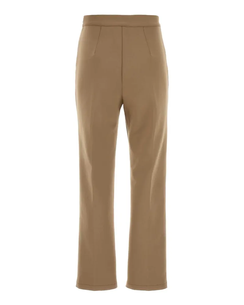 Max Mara Women Camel Stretch Nylon Teismo Pant Nocciola Exterior: Elastane Pantaloni Trousers Beige