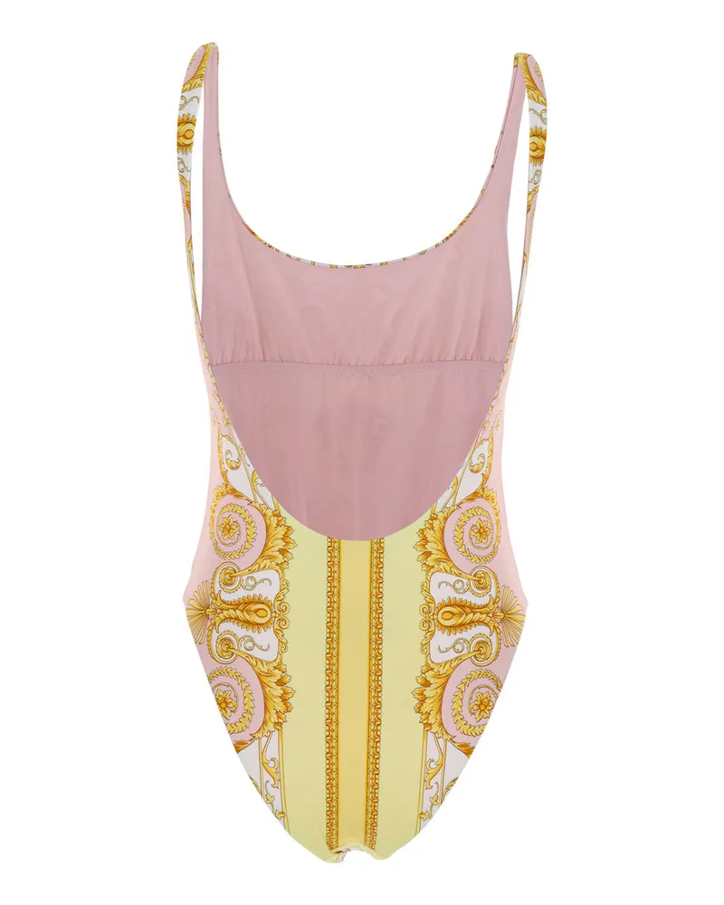Versace Medusa Print One-Piece Swimsuit — Pink 