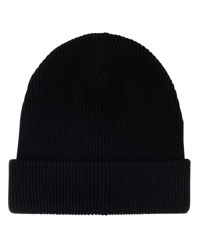 Gucci Men's Black Wool Beanie Hat Fabric Cuffie Black