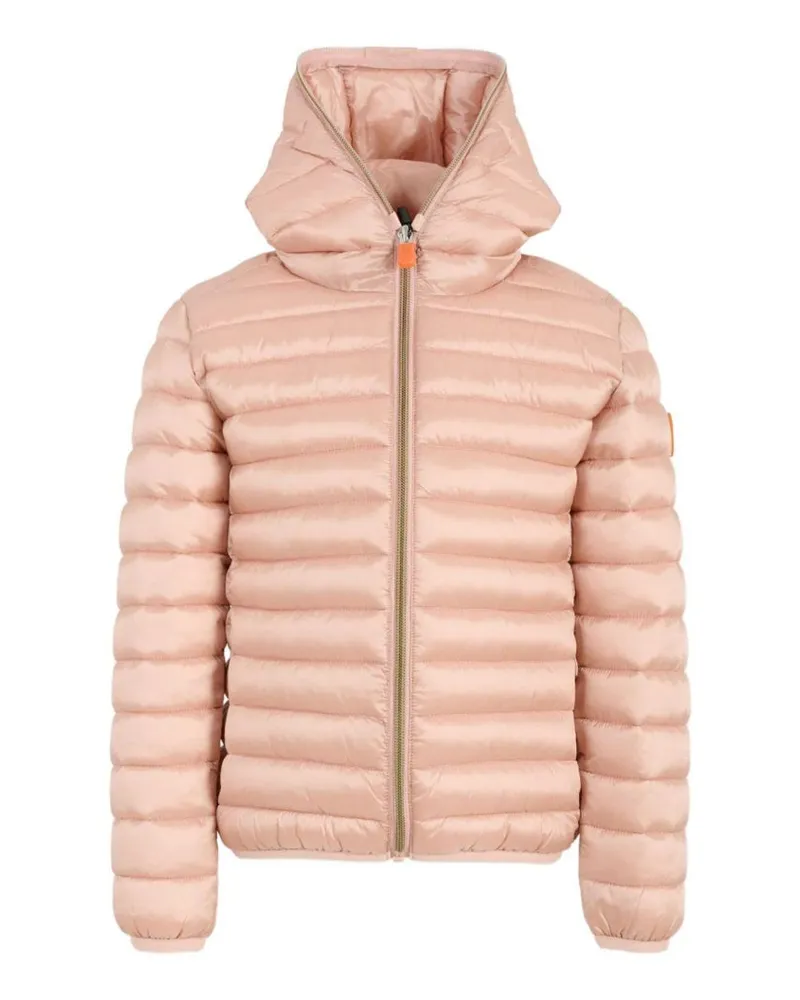 Save The Duck Nylon Hooded Raincoat — Pink Pink