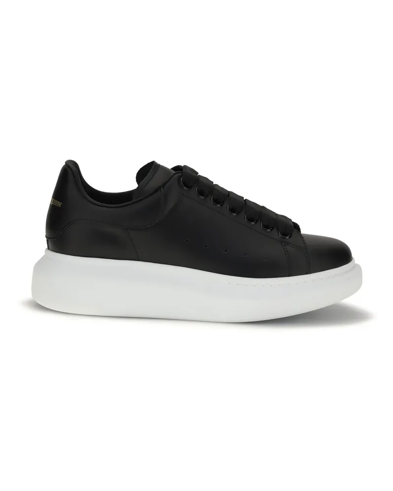 Alexander McQueen Women's Sneakers Calf Leather Black Black-Black Trainers Black/black Black