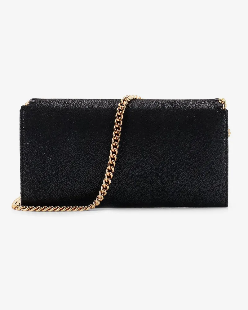 Stella McCartney Women's Wallet Falabella Shaggy Deer Fabric Black Polyester & Purses Black