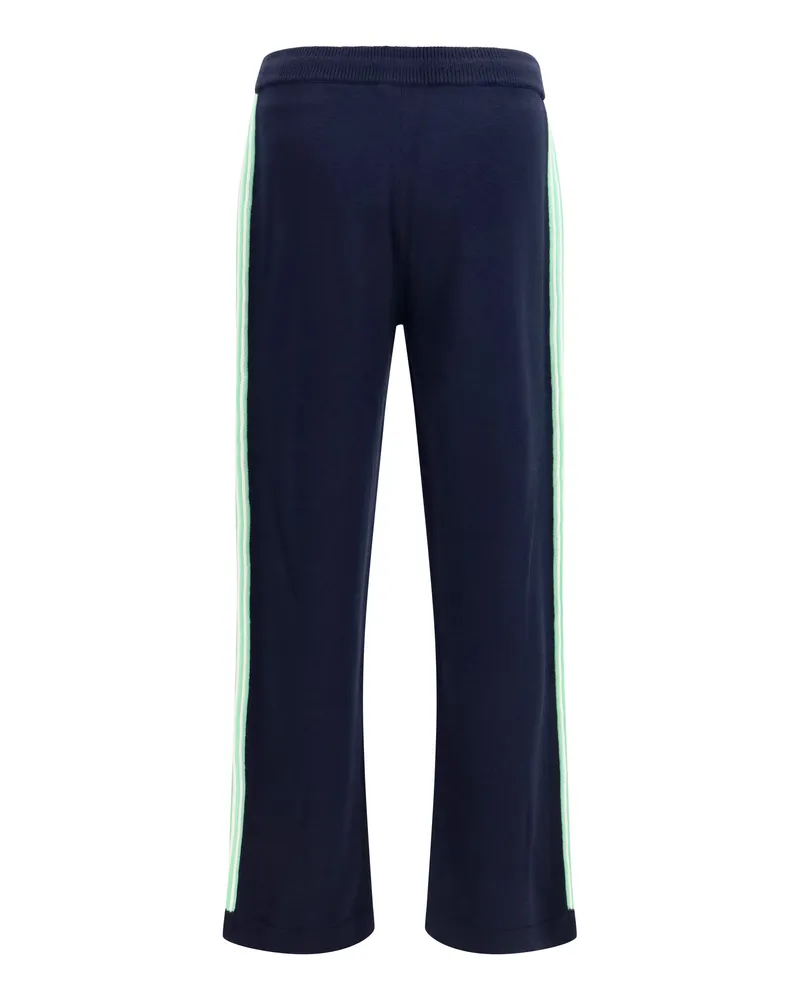 Casablanca Paris Men's Merino Wool Sweatpants Navy Ovis Aries Pant Trousers Navy