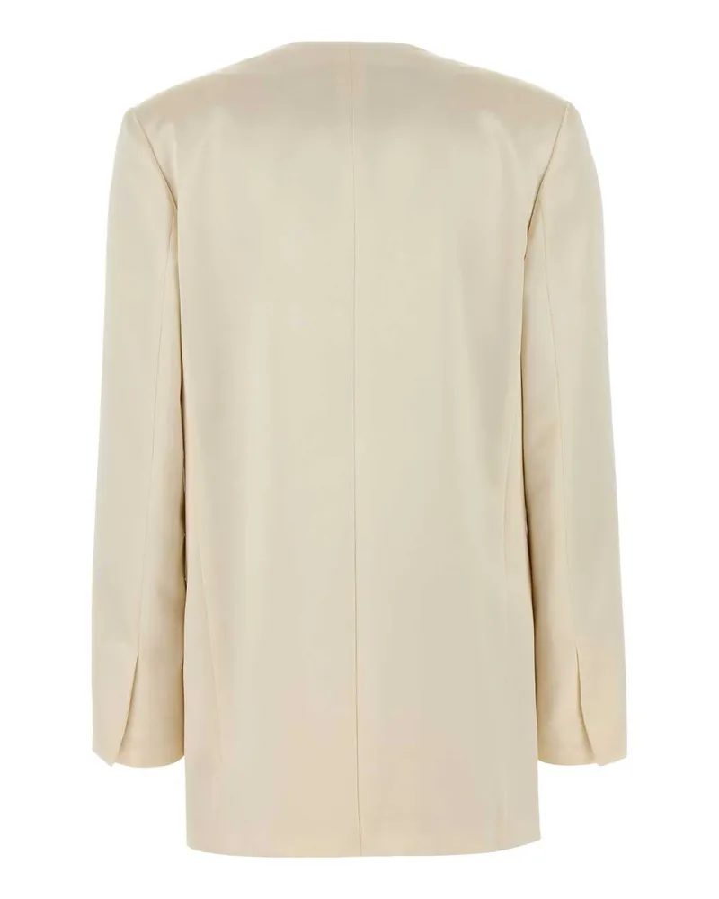 Alberta Ferretti Women's Double-Breasted Satin Blazer White Blazers White