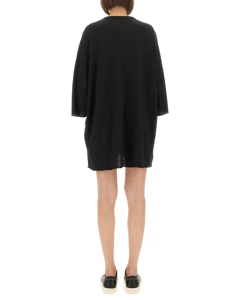 Rick Owens Oversized Viscose Blend T-Shirt — Black Black