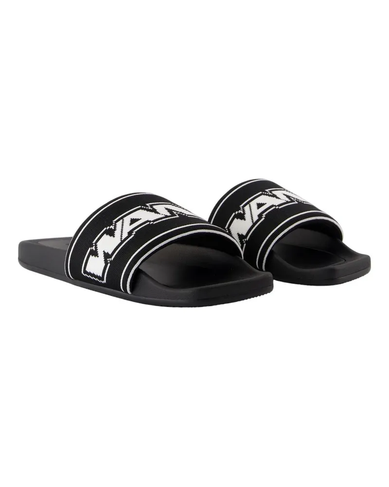 Alexander Wang Women's Logo-Webbing Slide Black Others Sandal Black