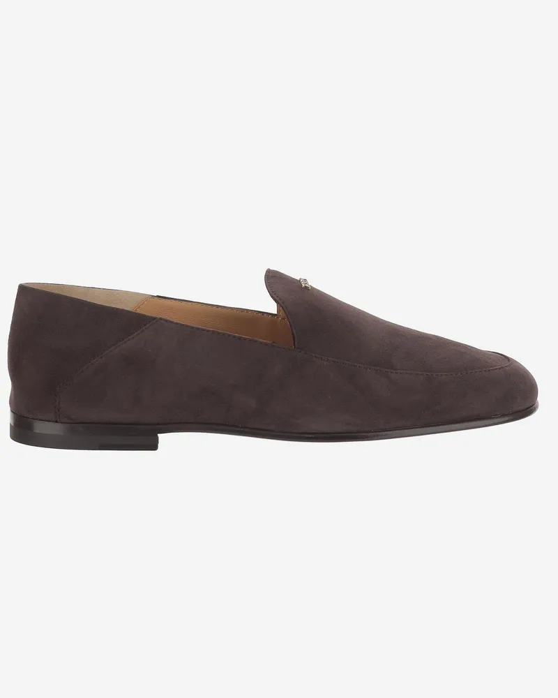TOD'S Women's Loafers Suede Dark Brown Brown