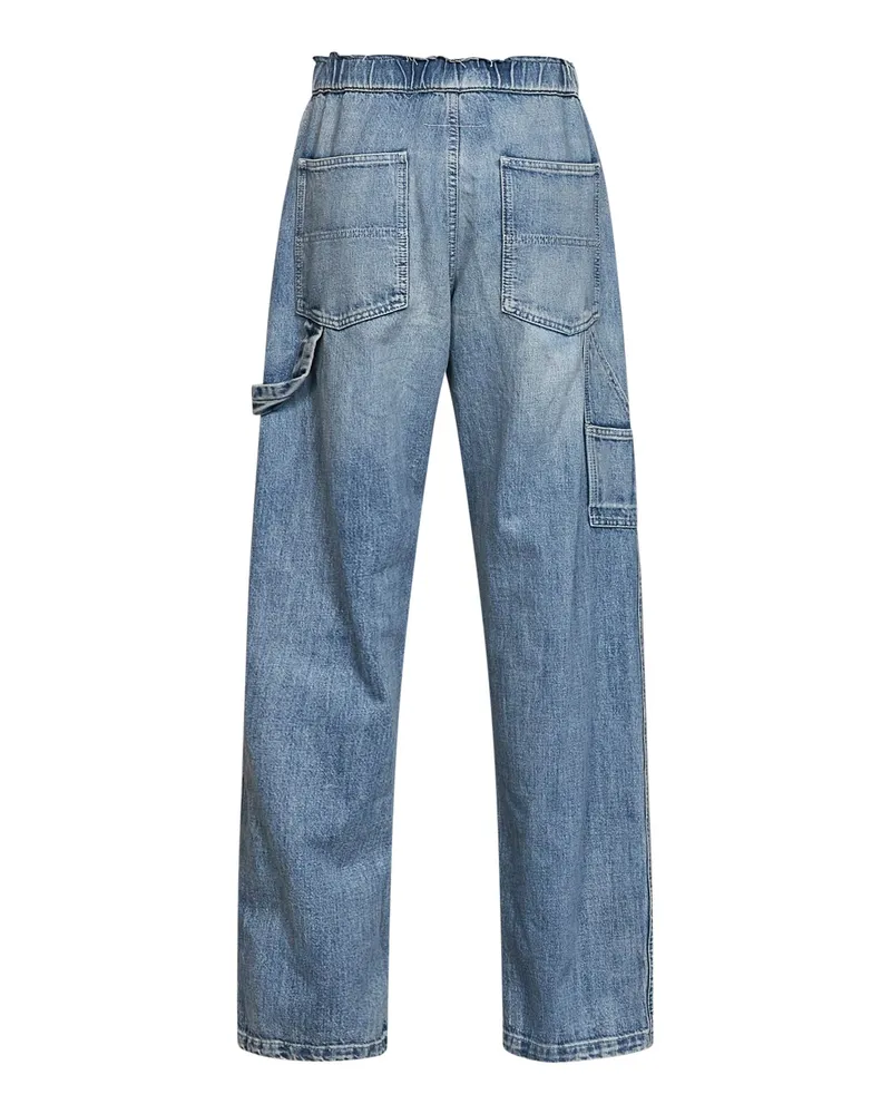 Maison Margiela Women's Wide-Leg Jeans Light Blue Cotton Blue