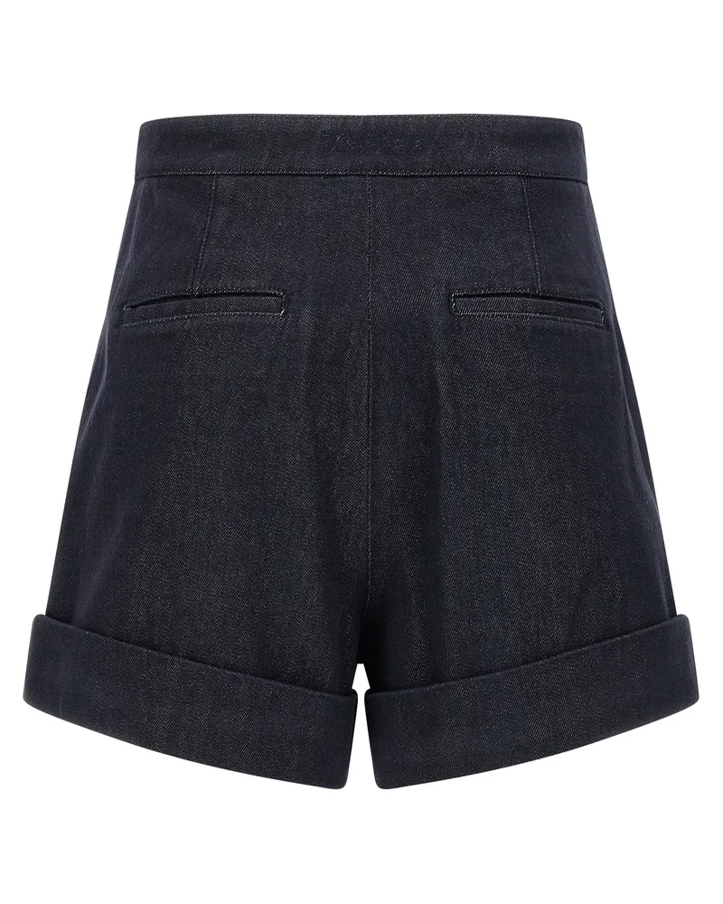 Max Mara Women's Blue Cotton Bermuda Shorts Blue